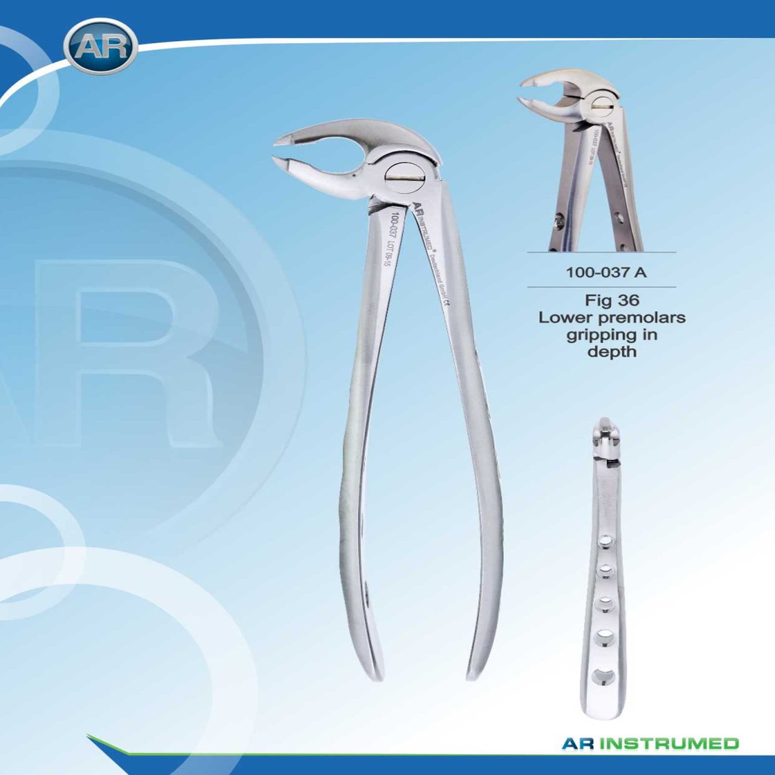 فورسپس پرمولار پایین دسته سوراخدار (AR Instrumed)