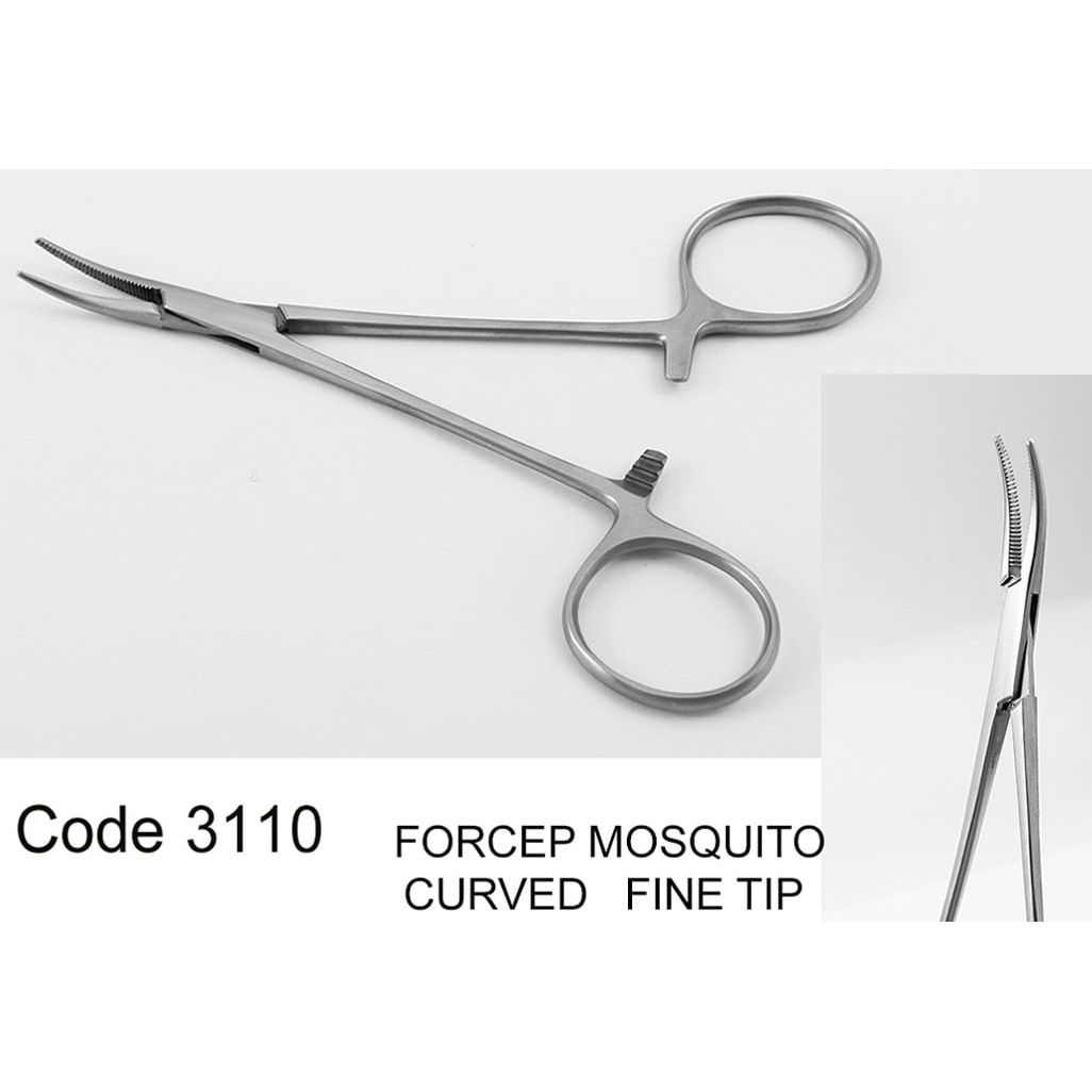 فورسپس موسکیتو نوک باریک سر کج- دناپویا