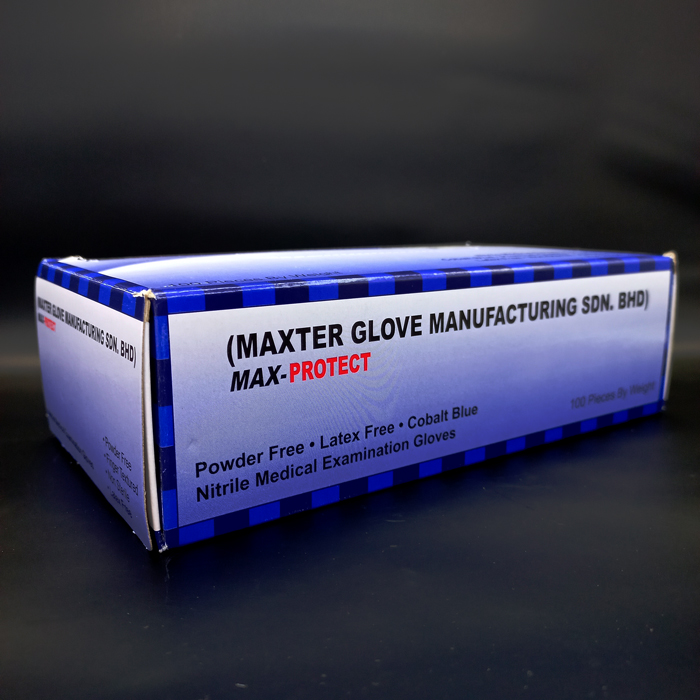 دستکش نیتریل آبی مکس پروتکت - 4
