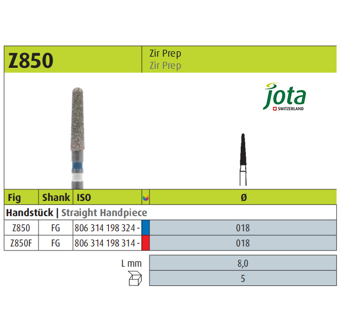 فرز الماسی توربین زیرکونیا مخروطی با انتهای گرد - 2
