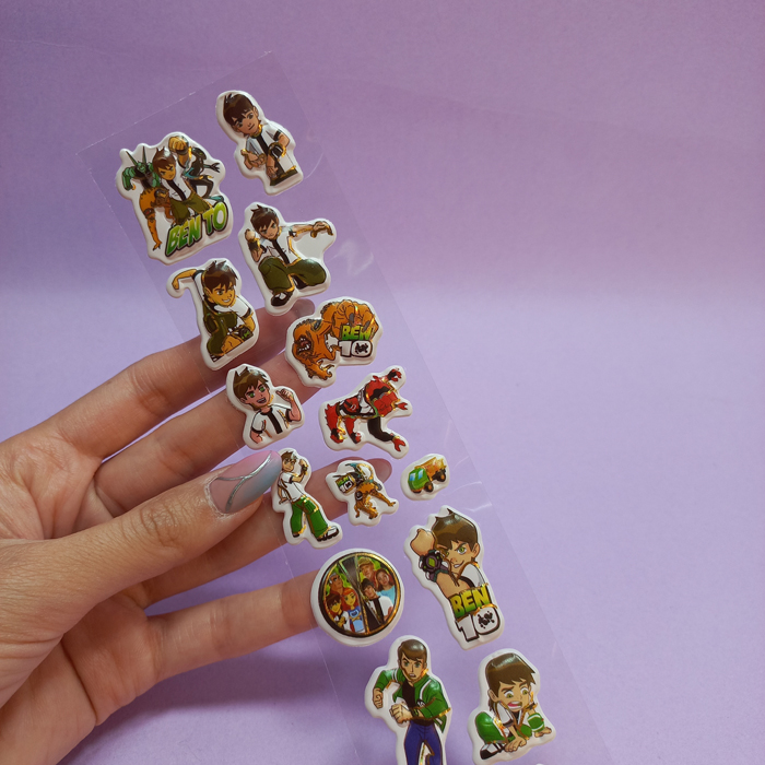 استیکر فانتزی برجسته باریک طرح جور - 4