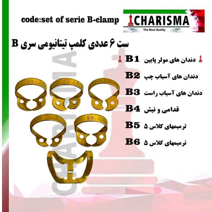 ست کلمپ 6 عددی رنگی Brinker- کاریزما - 2
