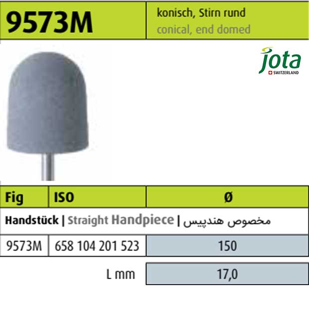مولت پرداخت آکریل هندپیس مخروطی با انتهای گنبدی خاکستری - 9573M - جوتا - 5