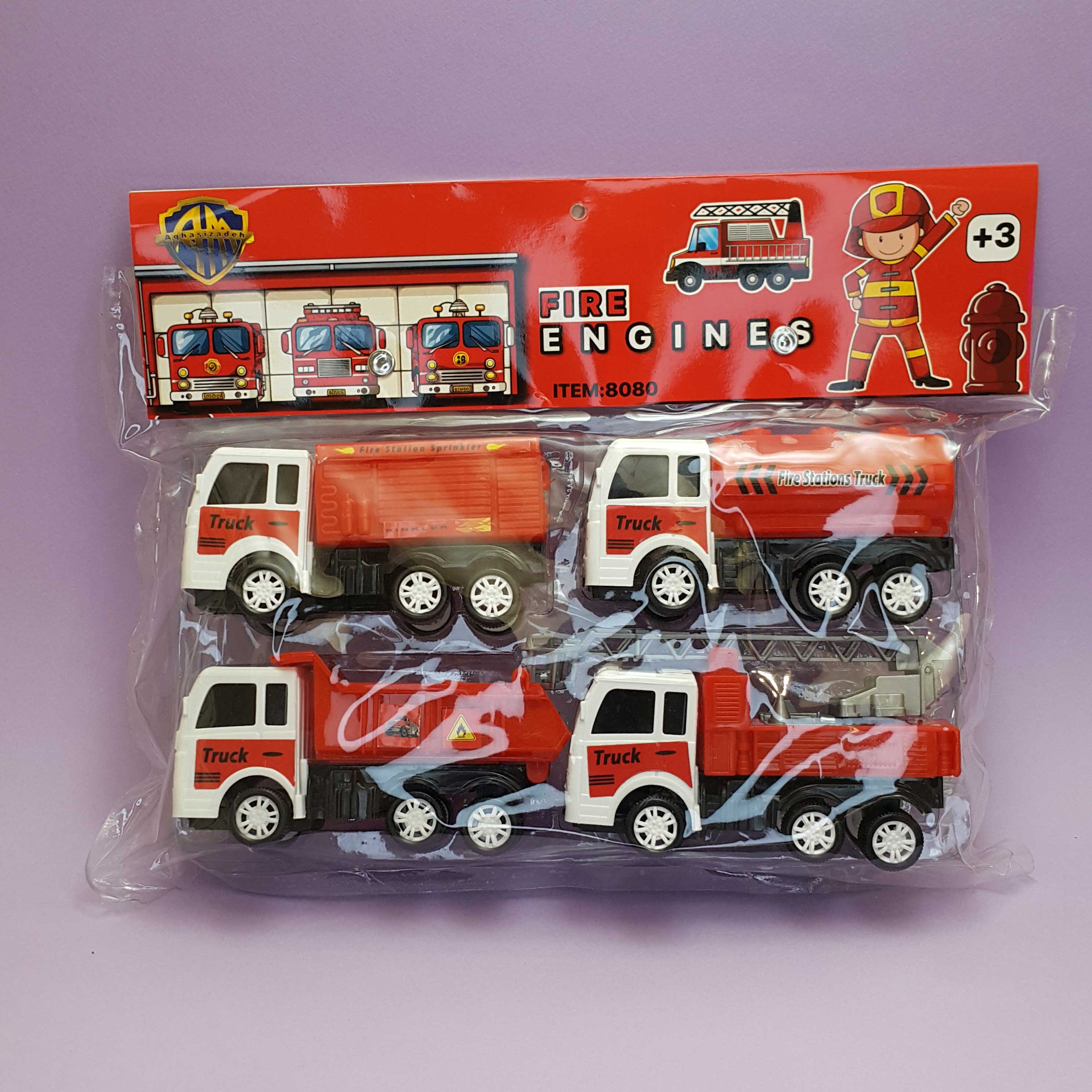 پک ماشین آتشنشانی 4عددی مینی - 4