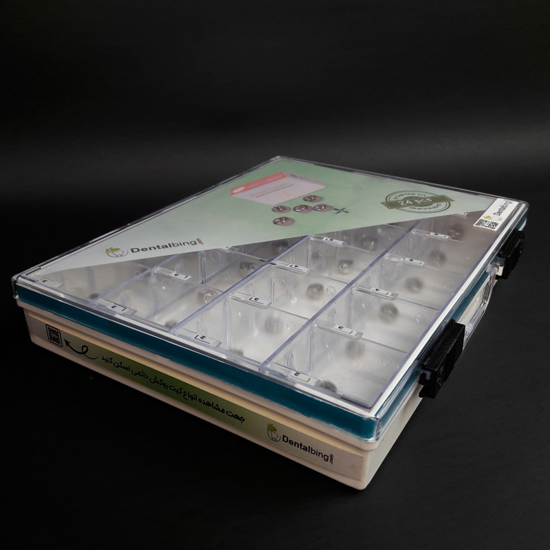 کیت 24 عددی روکش دائمی کره ای با باکس دنتال بینگ