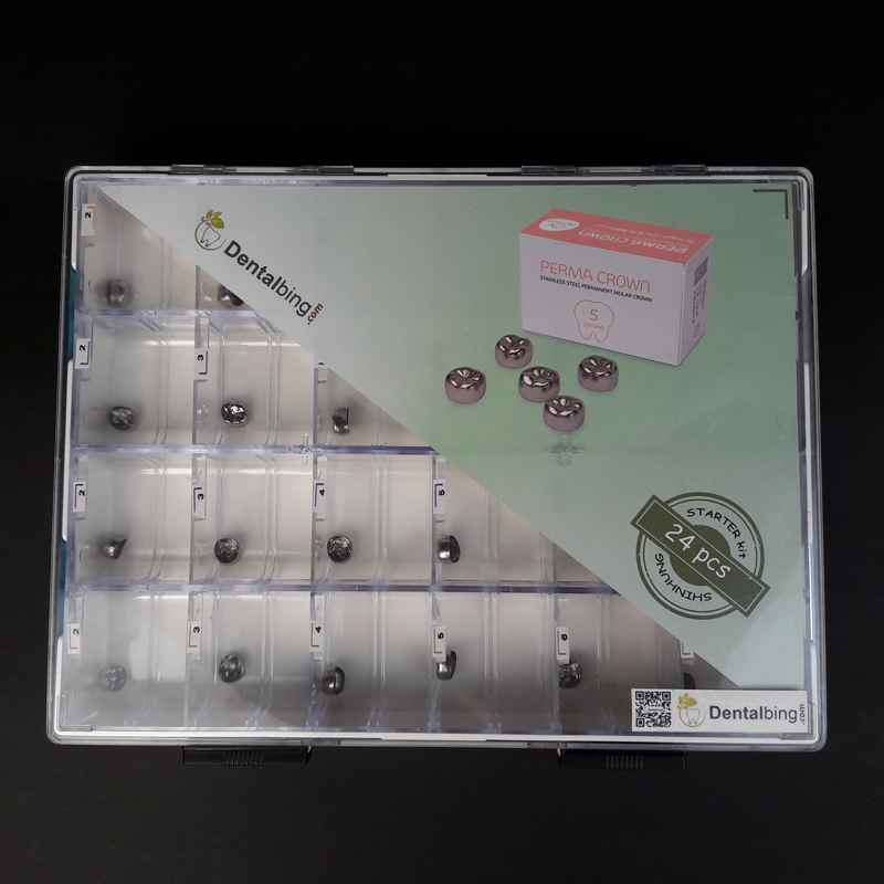 کیت 24 عددی روکش دائمی کره ای با باکس دنتال بینگ - 2