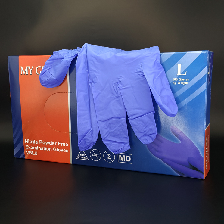 دستکش نیتریل آبی رنگ مای گلاوز - 4