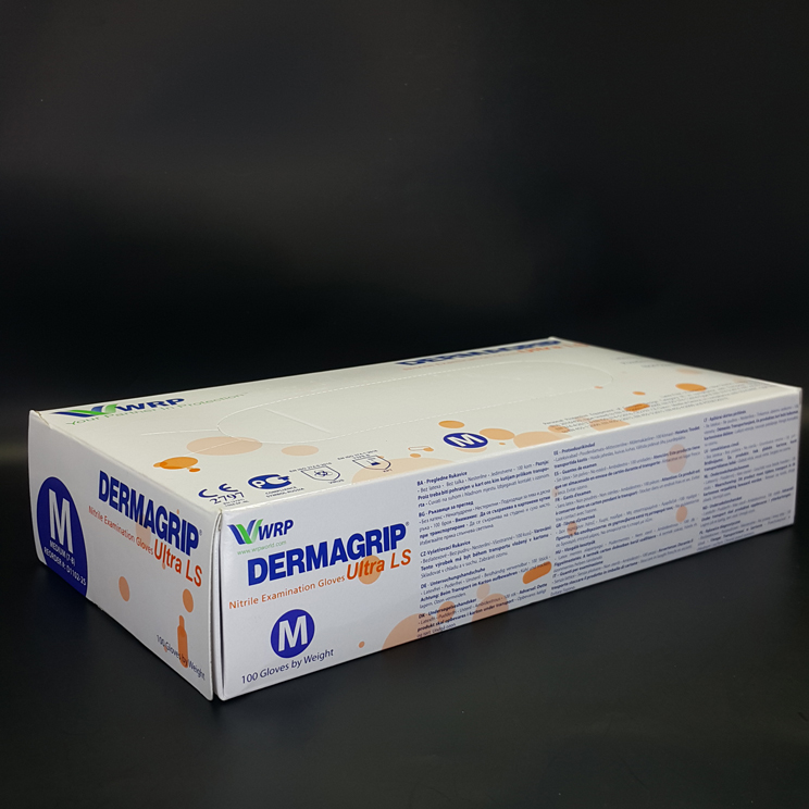 دستکش نیتریل آبی درماگریپ - 5