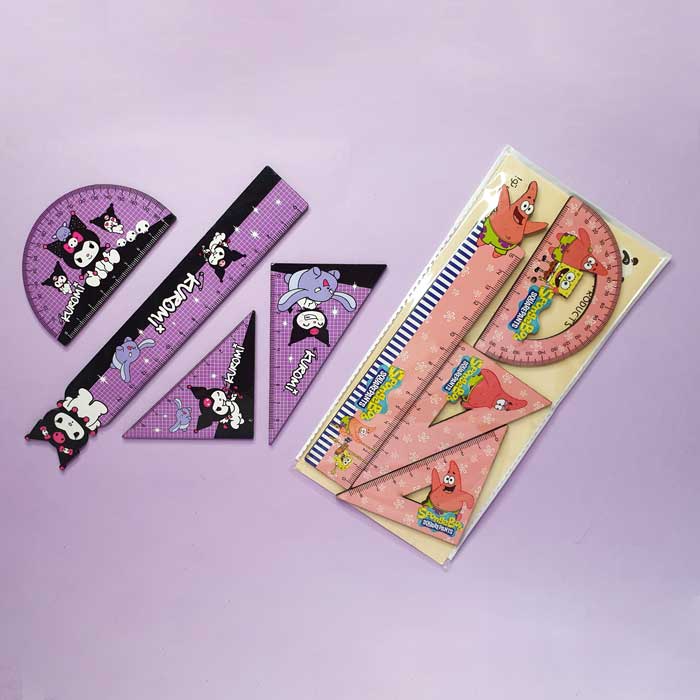 ست خط کش 4 عددی فانتزی 📐📏