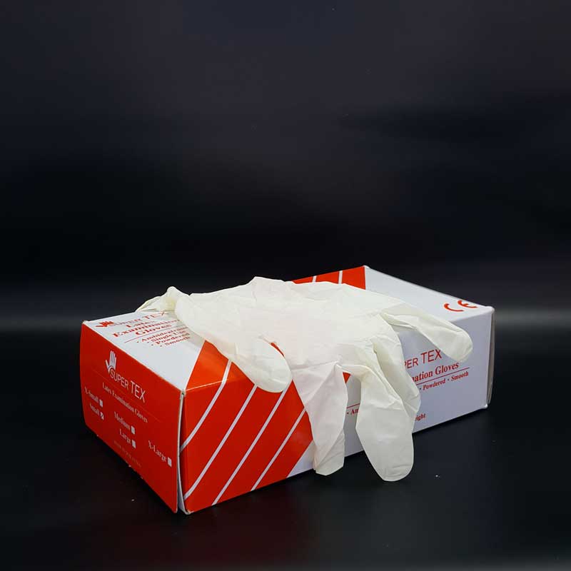 دستکش لاتکس پودری معاینه سوپرتکس - 3