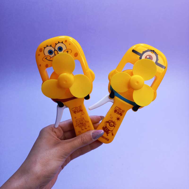 پنکه دستی مینیون و باب اسفنجی طرح جور - 3