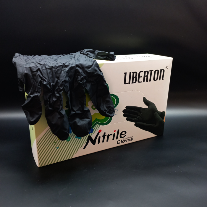 دستکش نیتریل مشکی Liberton
