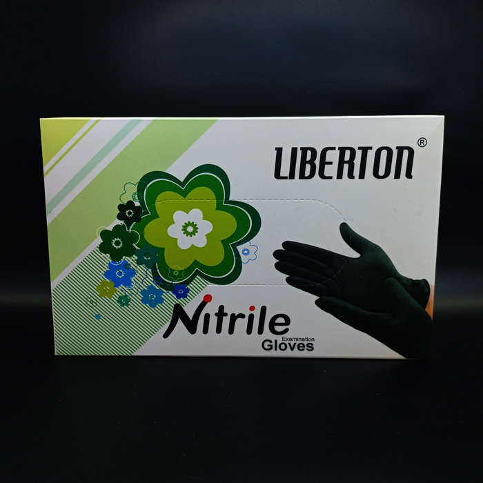 دستکش نیتریل مشکی Liberton - 4