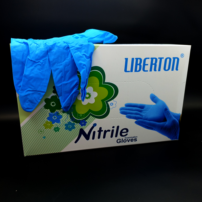 دستکش نیتریل آبی Liberton