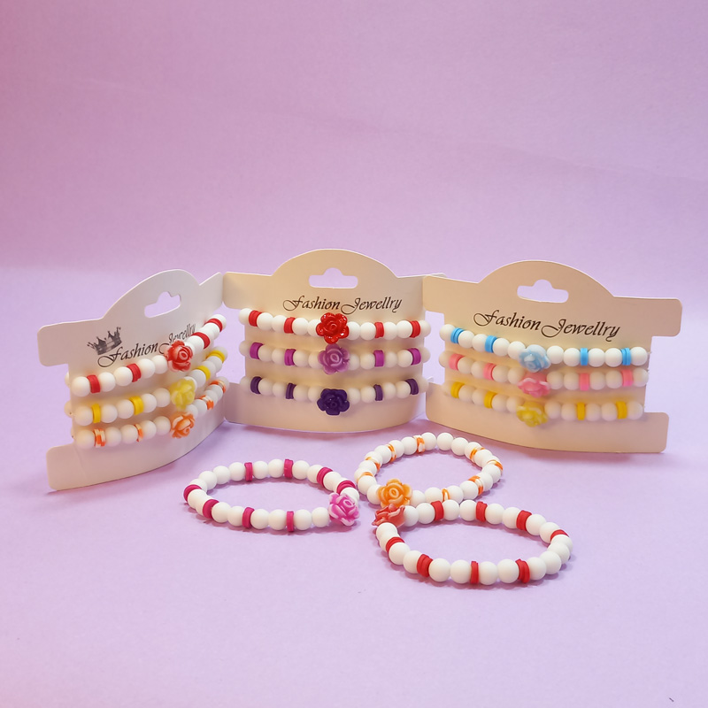 دستبند مهره ای گل