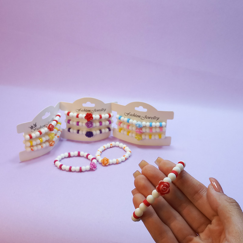 دستبند مهره ای گل - 2