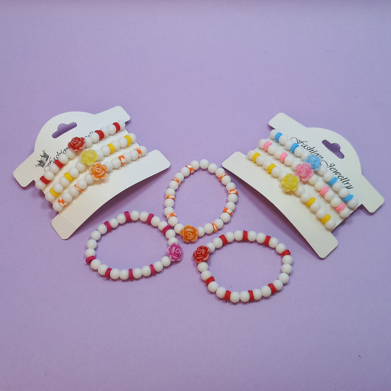 دستبند مهره ای گل - 3