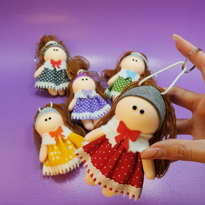 آویز کیف عروسکی تل دار - 2