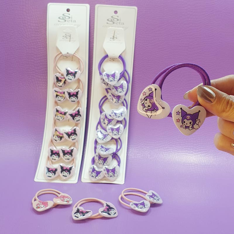 کش مو سانریو قلبی رزینی💞(2عددی ) - 2