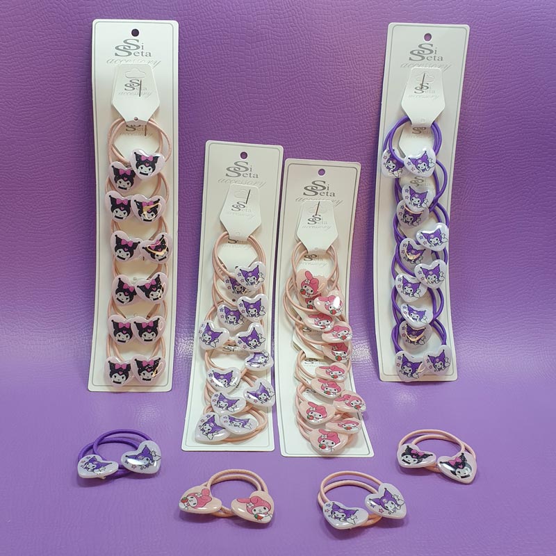 کش مو سانریو قلبی رزینی💞(2عددی ) - 3