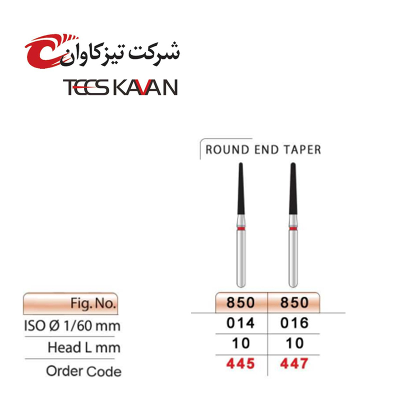 فرز الماسی کانتور روکش مخروطی با انتهای گرد-10 - 2