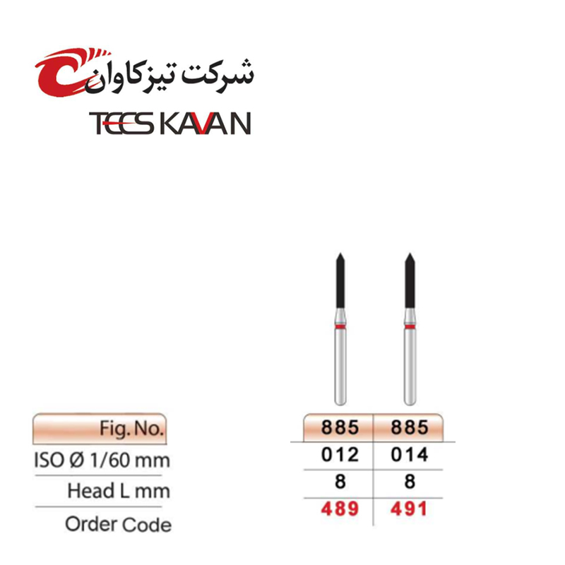 فرز الماسی کانتور روکش استوانه ای با انتهای مخروطی قرمز-8 - 2