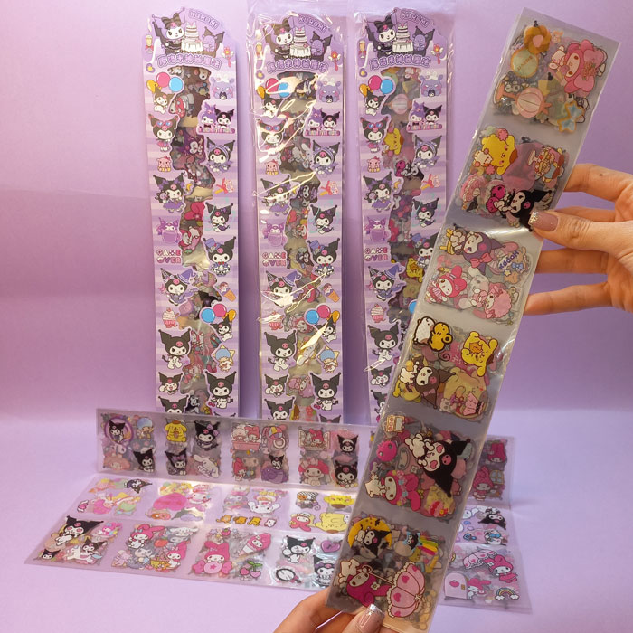 استیکر بلند شفاف کرومی🟣