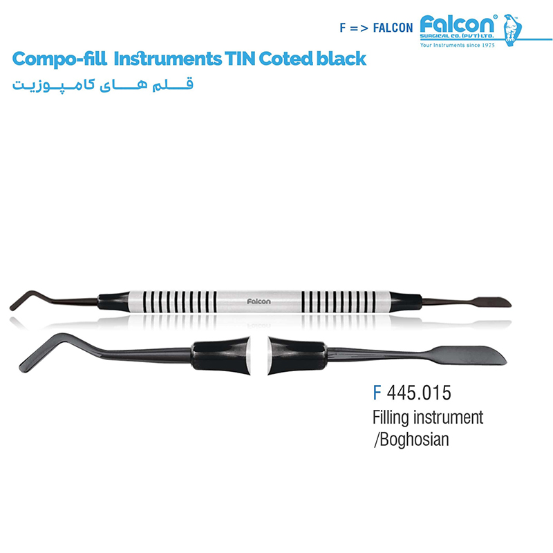 قلم کامپوزیت فیلینگ تیتانیومی مشکی Boghosian- فالکن