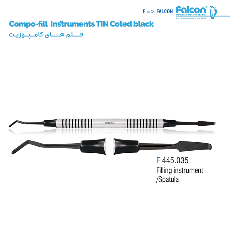 قلم کامپوزیت فیلینگ تیتانیومی مشکی اسپاتول- فالکن