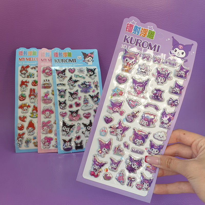 استیکر سانریو برجسته کارتی طرح جور🌸💜