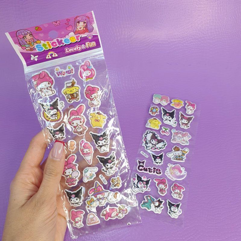 استیکر ورقی برجسته کوچک کرومی