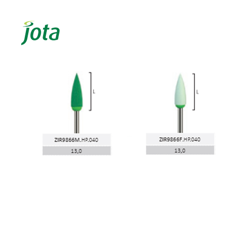 مولت سیلیکونی الماسی هندپیس پرداخت زیرکونیوم شعله ای- جوتا