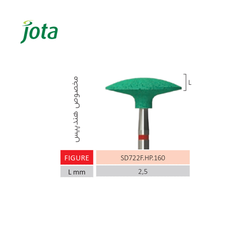 مولت سنگ الماسی هندپیس عدسی سبز - SD722 - جوتا
